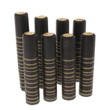 100 PVC Wine Bottle Heat Shrink Capsules 32mm -Black(Gold Top Strips)