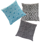 Max Chenille Jacquard Sofa Cushion Cover Throw Pillow Case 45x45cm Blue Grid