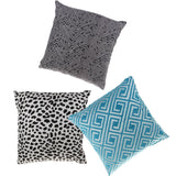 Max Chenille Jacquard Sofa Cushion Cover Throw Pillow Case 45x45cm Blue Grid