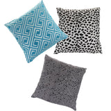 Max Chenille Jacquard Sofa Cushion Cover Throw Pillow Case 45x45cm Blue Grid