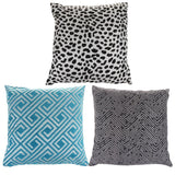 Max Chenille Jacquard Sofa Cushion Cover Throw Pillow Case 45x45cm Blue Grid