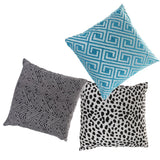 Max Chenille Jacquard Sofa Cushion Cover Throw Pillow Case 45x45cm Blue Grid