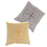 Max Embroidered Sofa Cushion Cover Throw Pillow Case Replacement 45x45cm Yellow