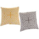 Max Embroidered Sofa Cushion Cover Throw Pillow Case Replacement 45x45cm Yellow