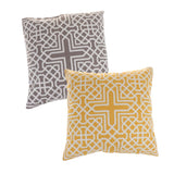 Max Embroidered Sofa Cushion Cover Throw Pillow Case Replacement 45x45cm Yellow