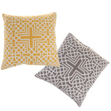 Max Embroidered Sofa Cushion Cover Throw Pillow Case Replacement 45x45cm Yellow