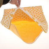 Max Embroidered Sofa Cushion Cover Throw Pillow Case Replacement 45x45cm Yellow