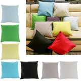 Max Solid Color Cotton Throw Pillow Case Sofa Cushion Cover 45x45cm Yellow