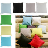 Max Solid Color Cotton Throw Pillow Case Sofa Cushion Cover 45x45cm Yellow