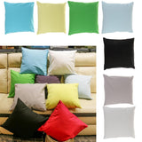 Max Solid Color Cotton Throw Pillow Case Sofa Cushion Cover 45x45cm Yellow