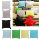 Max Solid Color Cotton Throw Pillow Case Sofa Cushion Cover 45x45cm Yellow