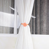 Max ABS Rose Magnetic Curtain Panel Buckles Voile Tiebacks Holdbacks Orange