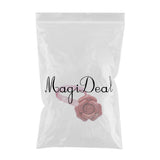 Max ABS Rose Magnetic Curtain Panel Buckles Voile Tiebacks Holdbacks Burgundy