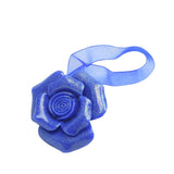 Max ABS Rose Magnetic Curtain Panel Buckles Voile Tiebacks Holdbacks Blue
