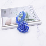 Max ABS Rose Magnetic Curtain Panel Buckles Voile Tiebacks Holdbacks Blue