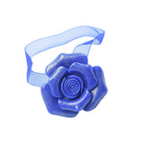 Max ABS Rose Magnetic Curtain Panel Buckles Voile Tiebacks Holdbacks Blue