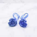 Max ABS Rose Magnetic Curtain Panel Buckles Voile Tiebacks Holdbacks Blue