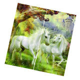 Max 2 Panel Set Digital Printing Curtains 3D Animals Unicorns-85x200cm