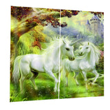 Max 2 Panel Set Digital Printing Curtains 3D Animals Unicorns-85x200cm