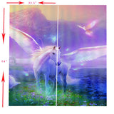 Max 2 Panel Set Digital Printing Curtains 3D Animals Pegasus-85x200cm