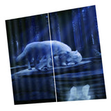 Max 2 Panel Set Digital Printing Curtains 3D Animals Wolves-85x200cm