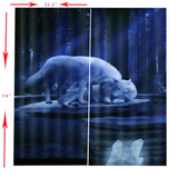 Max 2 Panel Set Digital Printing Curtains 3D Animals Wolves-85x200cm
