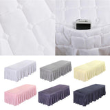 Massage Cosmetic Table Valance Sheet Cover with Hole White-180x60cm