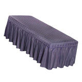 Massage Cosmetic Table Valance Sheet Cover with Hole Smokey Purple-190x80cm