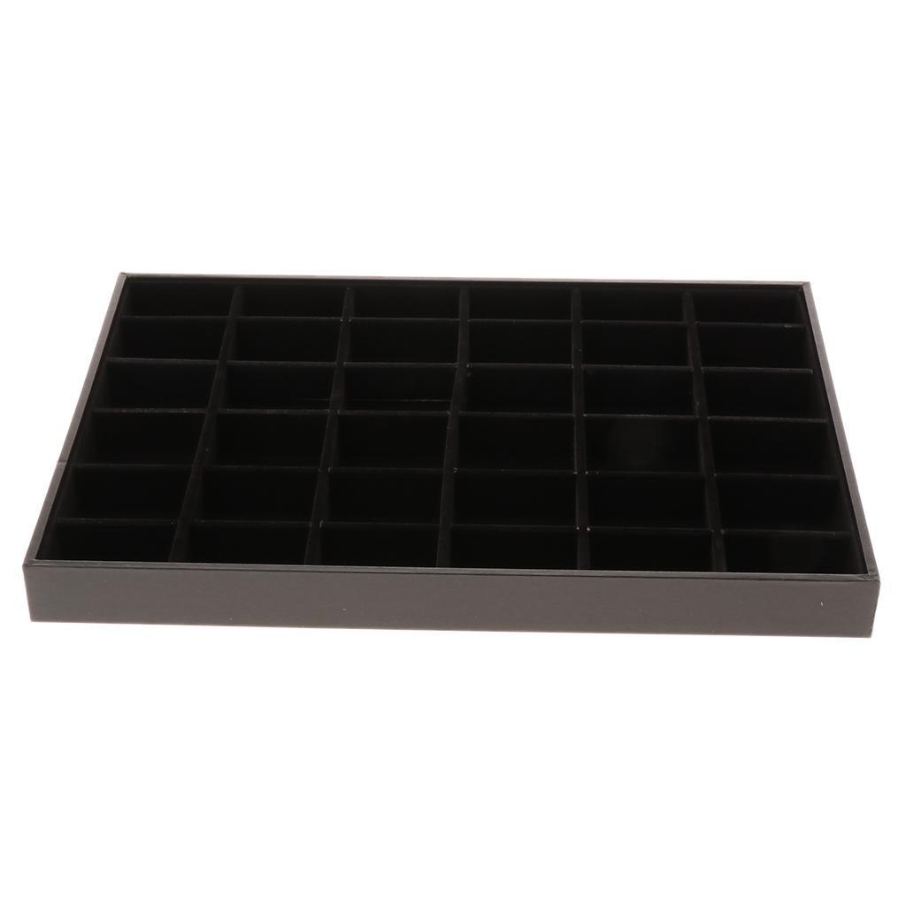 Max Velvet Bracelet Bangle Watch Jewelry Display Tray Storage Case Box 36 Grid