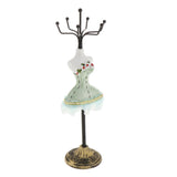 Max Jewelry Display Stand Rack Holder Shelf Resin Female Model Decor Green