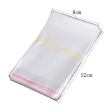 Maxbell 200pcs Transparent Opp Bag Plastic Bags Self Adhesive Seal  8x12cm Thicker