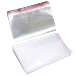 Maxbell 100pcs Transparent Opp Bag Plastic Bags Self Adhesive Seal  15x35cm