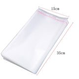 Maxbell 100pcs Transparent Opp Bag Plastic Bags Self Adhesive Seal  15x35cm Thicker