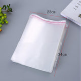 Maxbell 100pcs Transparent Opp Bag Plastic Bags Self Adhesive Seal  22x34cm Thicker