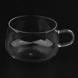 Round Single Wall Clear Heat-resistant Handmade Cup with Handle 200ml
