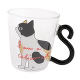 Art Cat Pattern Glass Cup Double-Layer Glass Coffee Mugs Style_1