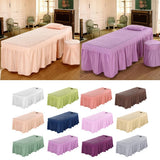 Max Massage Cosmetic Table Valance Sheet Cover with Hole 75x28inch White - Aladdin Shoppers