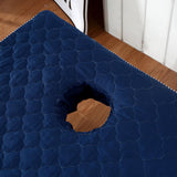 Max Massage Cosmetic Table Valance Sheet Cover with Hole 75x28inch Blue - Aladdin Shoppers