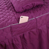 Max Massage Cosmetic Table Valance Sheet Cover with Hole 75x31inch Purple - Aladdin Shoppers