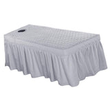 Max Massage Cosmetic Table Valance Sheet Cover with Hole 75x31inch Gray - Aladdin Shoppers