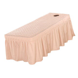 Max Massage Cosmetic Table Valance Sheet Cover with Hole 75x31inch Jade Pink - Aladdin Shoppers