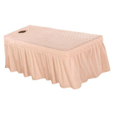 Max Massage Cosmetic Table Valance Sheet Cover with Hole 75x31inch Jade Pink - Aladdin Shoppers