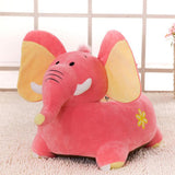 Max Cartoon Animal Kids Seat Sofa Cover Baby Chair Bean Bag Elephant (Pink) - Aladdin Shoppers