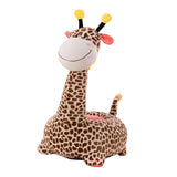 Max Cartoon Animal Kids Seat Sofa Cover Baby Chair Bean Bag Giraffe(Brown) - Aladdin Shoppers