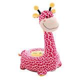 Max Cartoon Animal Kids Seat Sofa Cover Baby Chair Bean Bag Pink Giraffe(Ride)