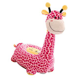 Max Cartoon Animal Kids Seat Sofa Cover Baby Chair Bean Bag Pink Giraffe(Ride) - Aladdin Shoppers