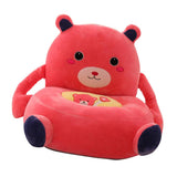 Max Cartoon Animal Kids Seat Sofa Cover Baby Chair Bean Bag Bear (Red)