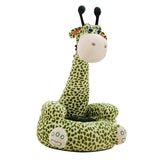 Max Soft Plush Animal Shape Foot Stool Cover with Chair Leg Socks Green Giraffe - Aladdin Shoppers