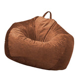 Max Kids Stuffed Animals Storage Suede Bean Bag Cover 90x11cm Brown_2 - Aladdin Shoppers