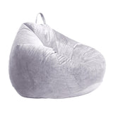 Max Extra Large Velvet Bean Bag Cover Sofa Slipcover 100x120cm Light Gray - Aladdin Shoppers